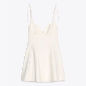 ZARA Elegant White Slip Dress
